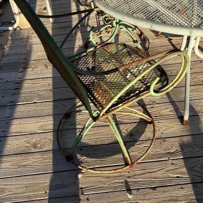 Antique Outdoor Patio Set with Rocking Chairs - Needs Some TLC ****SEE DETAILS
