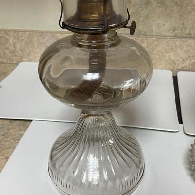 Two Vintage Hurricane Lamps