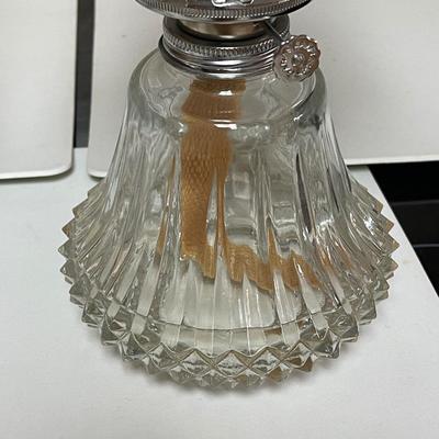 Two Vintage Hurricane Lamps