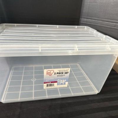 Lot 745 plastic storage container and baskets