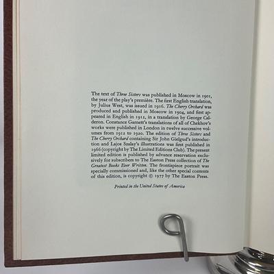 137 "Two Plays of Anton Chekhov: The Cherry Orchard and Three Sisters" by ANTON CHEKHOV. 1977; "Limited Edition"...