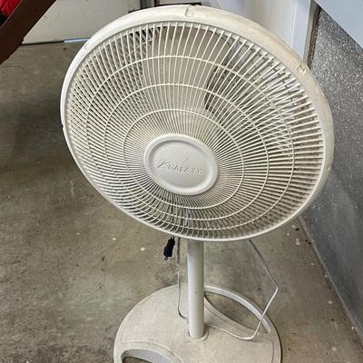 Small Wood Stool and Stand Up Electric Fan
