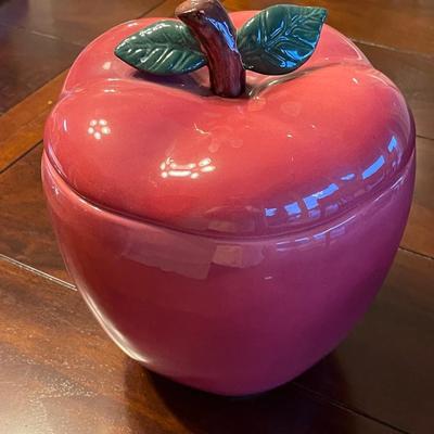 Big Red Apple Cookie Jar