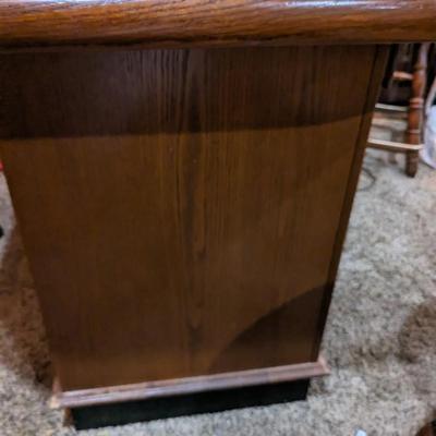 Dinaire Tile & Oak Top Bar/Game/Island w/ 4 Stools, 2 Captains Chairs