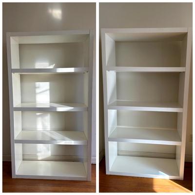 Two (2) Open Back Shelves