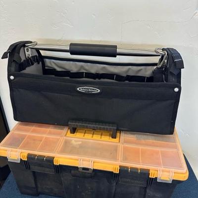766 two saws,tool box and tool tote