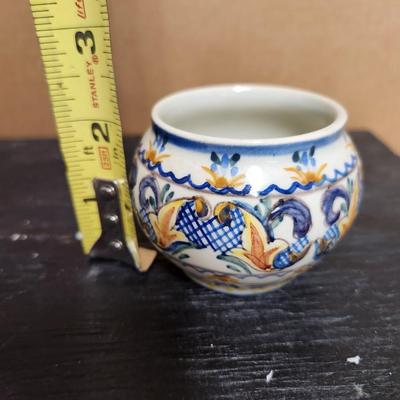 Smalls lot - aluminum, pottery and porcelain
