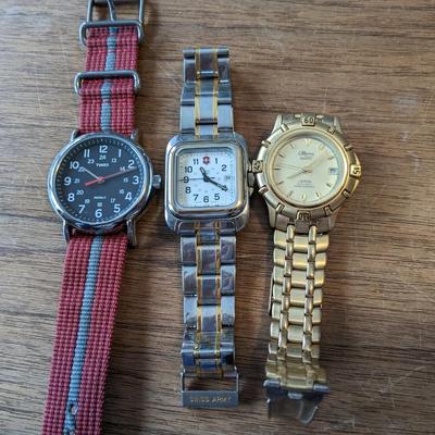Lot of 3 Excellent Watches-Croton, Swiss Army, Timex