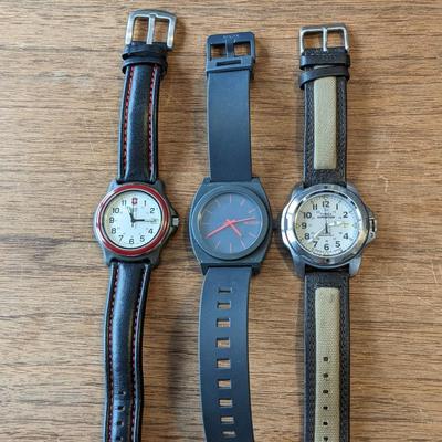 3 Quality Watches-Swiss Army, Nixon, Timex