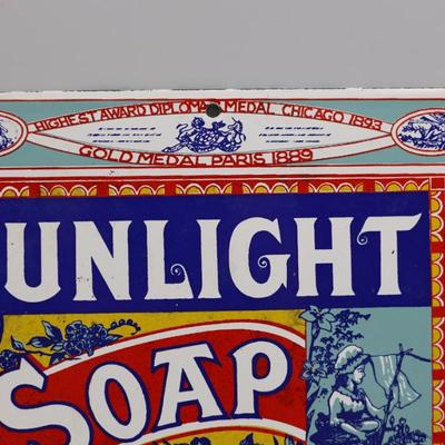 Sunlight Soap Enameled Porcelain Advertising Sign