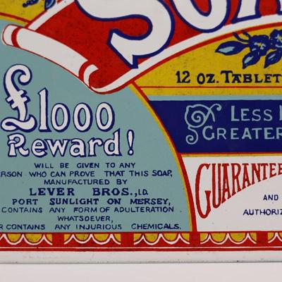 Sunlight Soap Enameled Porcelain Advertising Sign