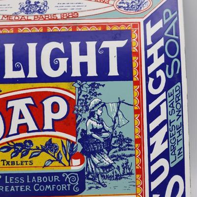 Sunlight Soap Enameled Porcelain Advertising Sign