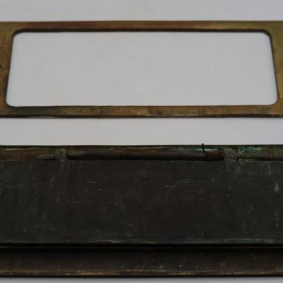 Solid Brass Vintage Mail Slot, Two Decorative Hardwares, and Lock