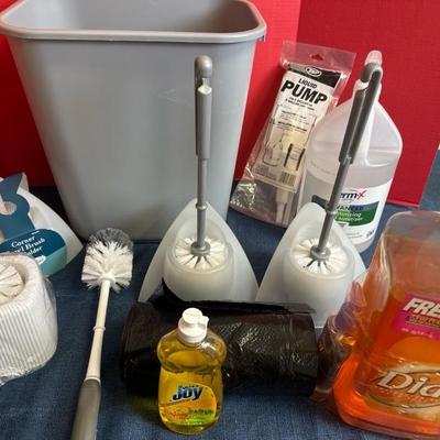Lot 803 variety of cleaning supplies
