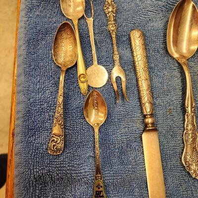 Misc silver flatware and pewter