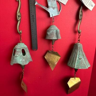 Lot 789 three harmony, Holly Bell works metal wind chimes