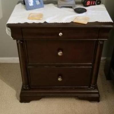 Brinley 3-Drawer Cherry Nightstand
