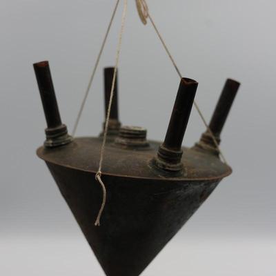 Early 19th Century Four Burner Oil Lamp