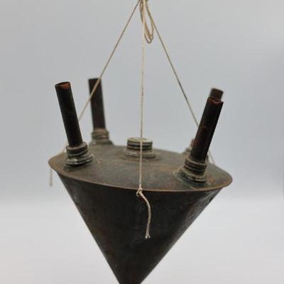 Early 19th Century Four Burner Oil Lamp