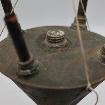 Early 19th Century Four Burner Oil Lamp