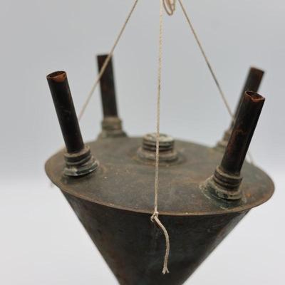 Early 19th Century Four Burner Oil Lamp