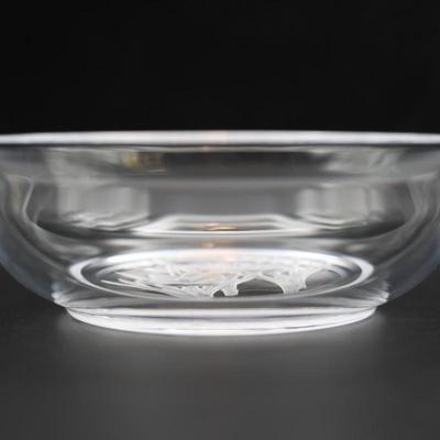 Mikasa Crystal Engraved Signed T. Yamamoto Serving Bowl