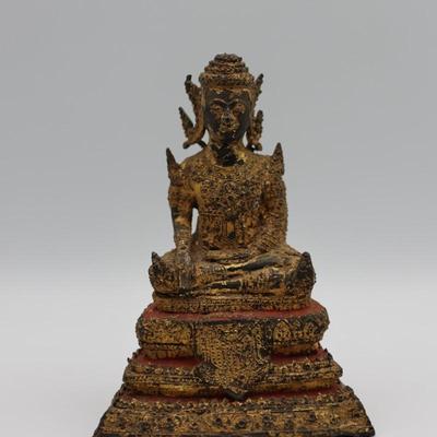 Early 19th Century Thai Gilt Bronzed Buddha
