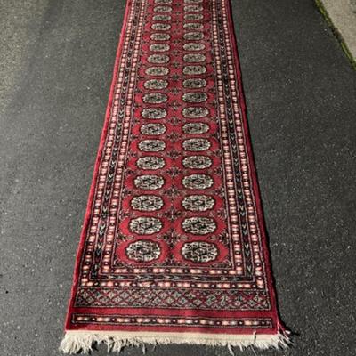 Handwoven long runner rug