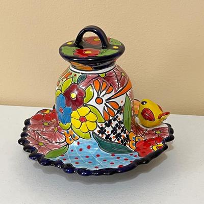 Mexican Talavera Pottery Bird Feeder