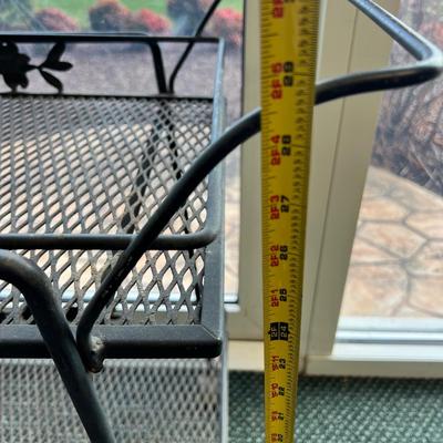 Vintage Wrought Iron Bar Cart with Removable Tray