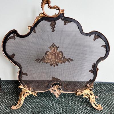 Antique Vintage Rococo Style Fire Screen