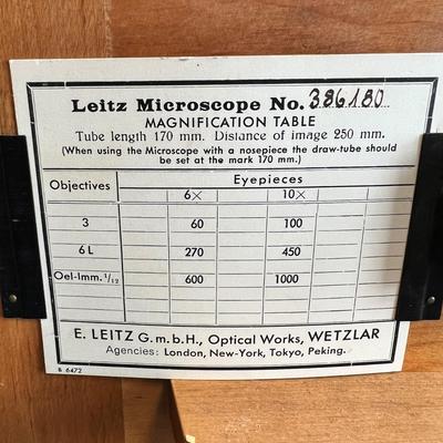 c. 1947 Ernst Leitz Wetzler Microscope in Original Box