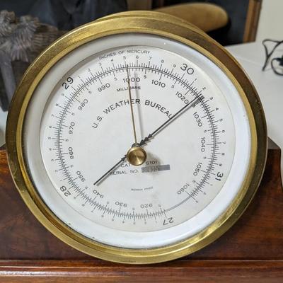 Rare 1957 US Weather Bureau Bendix Friez G101 Brass Marine Aneroid Barometer