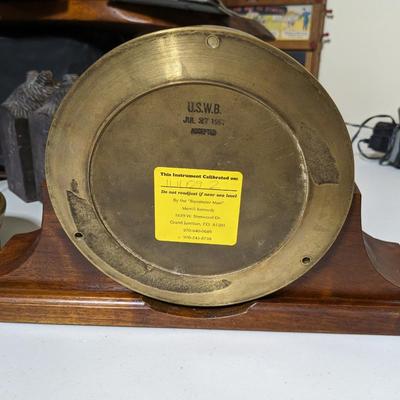 Rare 1957 US Weather Bureau Bendix Friez G101 Brass Marine Aneroid Barometer