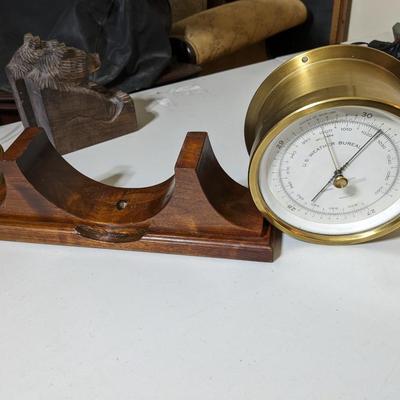 Rare 1957 US Weather Bureau Bendix Friez G101 Brass Marine Aneroid Barometer