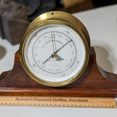 Rare 1957 US Weather Bureau Bendix Friez G101 Brass Marine Aneroid Barometer