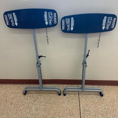 Lot 814 pair of rigid, fliptop, portable work supports