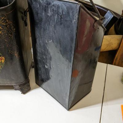 Antique Scuttle Bin