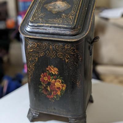 Antique Scuttle Bin