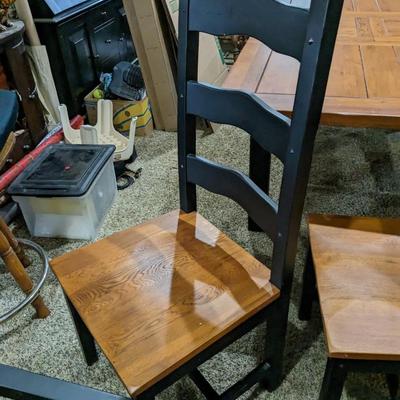 Pottery Barn Kitchen/Dining Table and 6 Chairs, 1 leaf