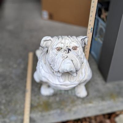 Life Size, Large English Bulldog Concrete Statue