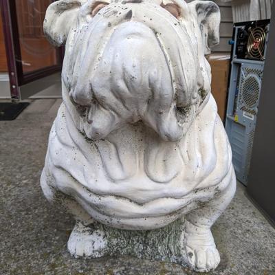 Life Size, Large English Bulldog Concrete Statue