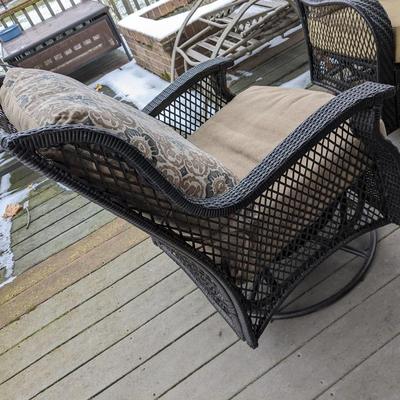 4 Patio Wicker Bistro Rocking Glider Chairs