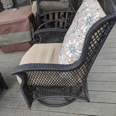 4 Patio Wicker Bistro Rocking Glider Chairs