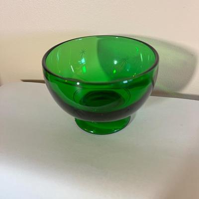 Vintage Colored Glass Lot - Vaseline, Hobnail, Crystal