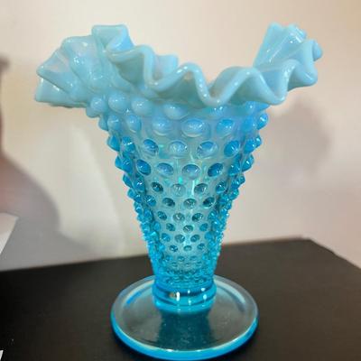 Vintage Colored Glass Lot - Vaseline, Hobnail, Crystal
