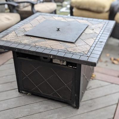 Gas Firepit with Slate Top