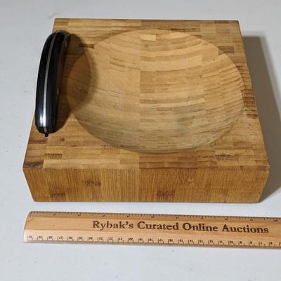 Mincing Knife Shun with Bamboo Cutting Block