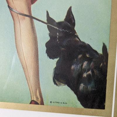 Unopened 1965 GIL ELVGREN CHEESECAKE PIN UP CALENDAR SCOTTIE DOGS