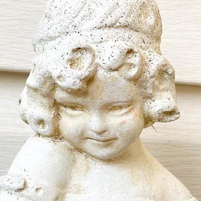15.5â€ Tall Twirling Little Girl ~ Cement Garden Statue
